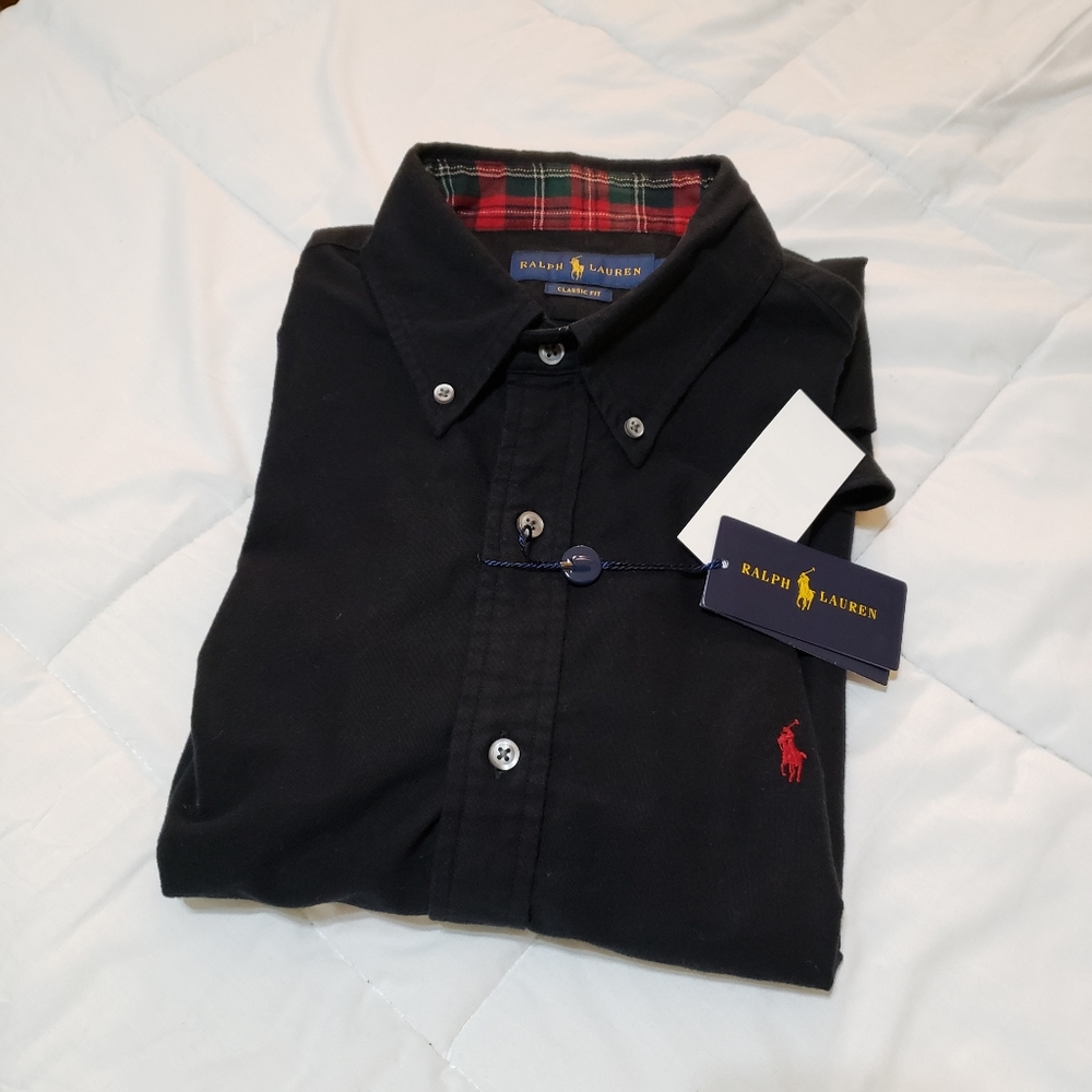 PRL oxford shirt black M
